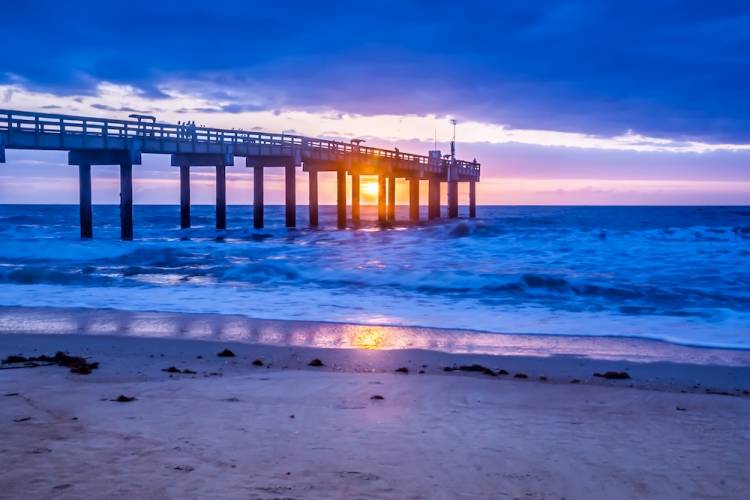 pier at sunrise st. augustine